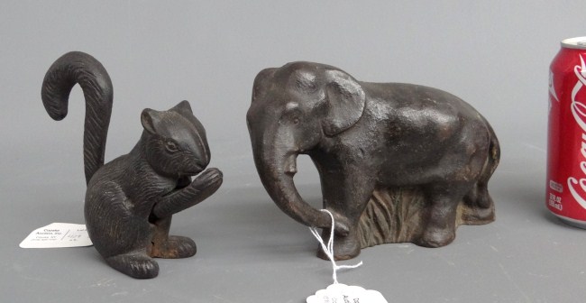 Lot including cast elephant doorstop 16214b