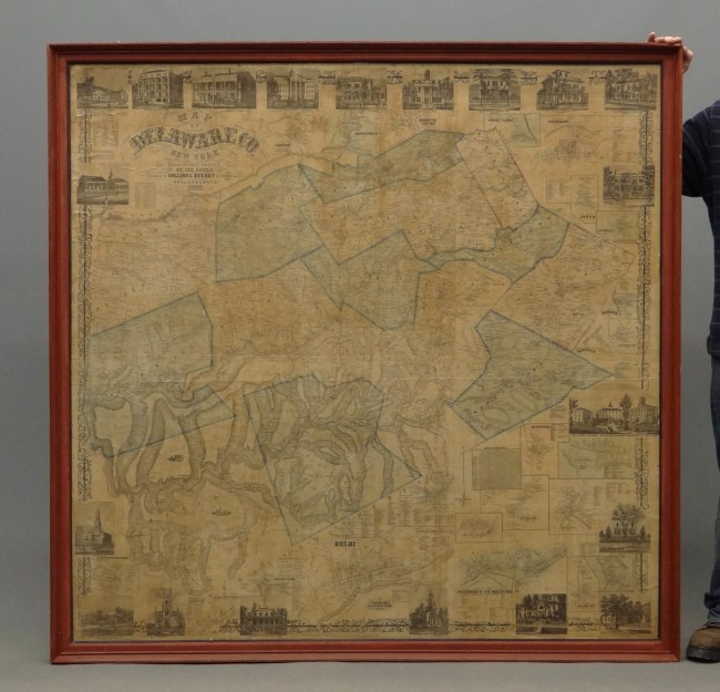 1856 Map of Delaware Co. New York