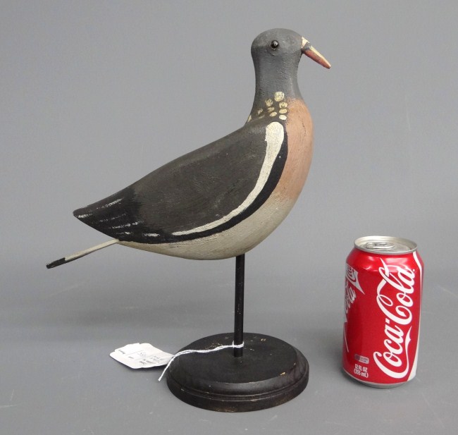 Carved pigeon decoy. 12'' Ht.