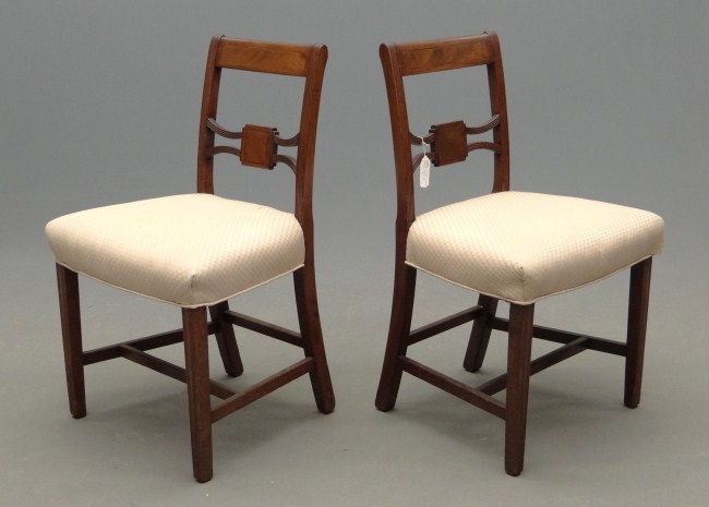 Pair 19th c. mahogany Sheraton