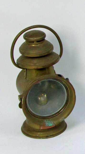 A No 10 brass commercial vehicle lamp