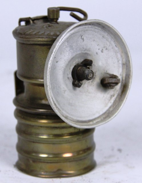 A Miner s brass lamp Premier Lamp 1621cc