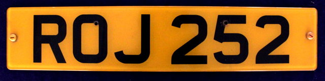 A Registration Number ROJ 252 with