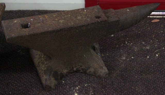 A cast iron anvil 81cm (32") long