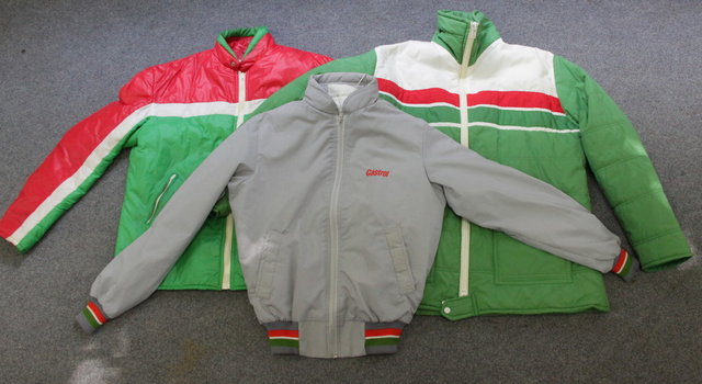 A Castrol bomber jacket two other