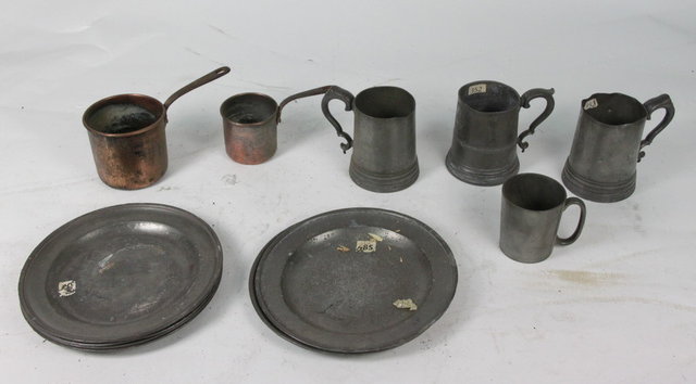 Six pewter plates various pewter 162267