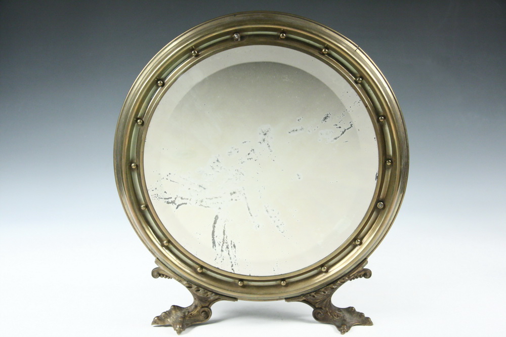 BRASS FRAMED MIRROR - 19th c. Porthole