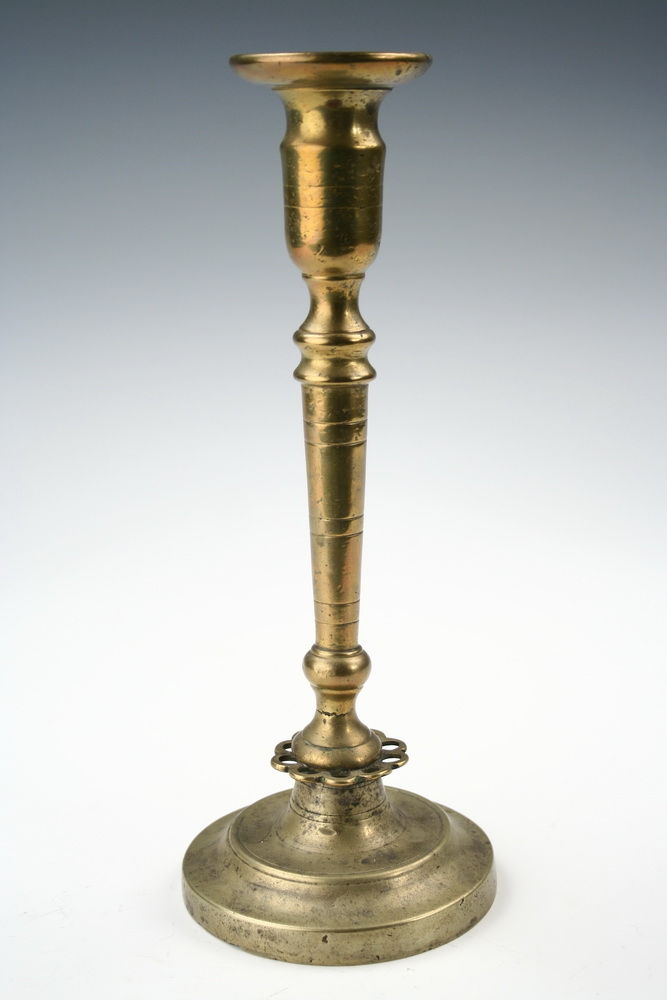 CANDLESTICK - 17th c. cast brass candlestick