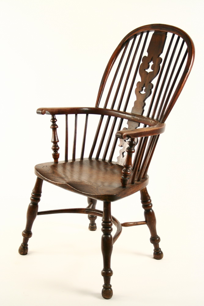 CHAIR 18th c English Yew Wood 162afe