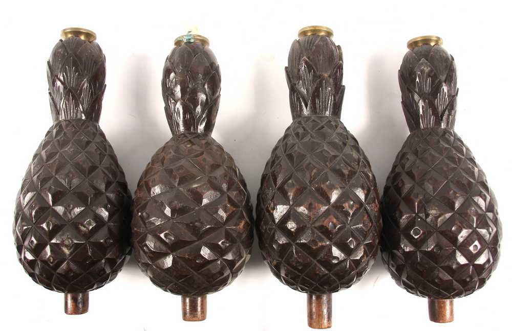 (4) BED FINIAL CANDLEHOLDERS -