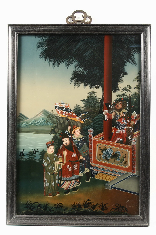 (2) CHINESE REVERSE PAINTINGS -