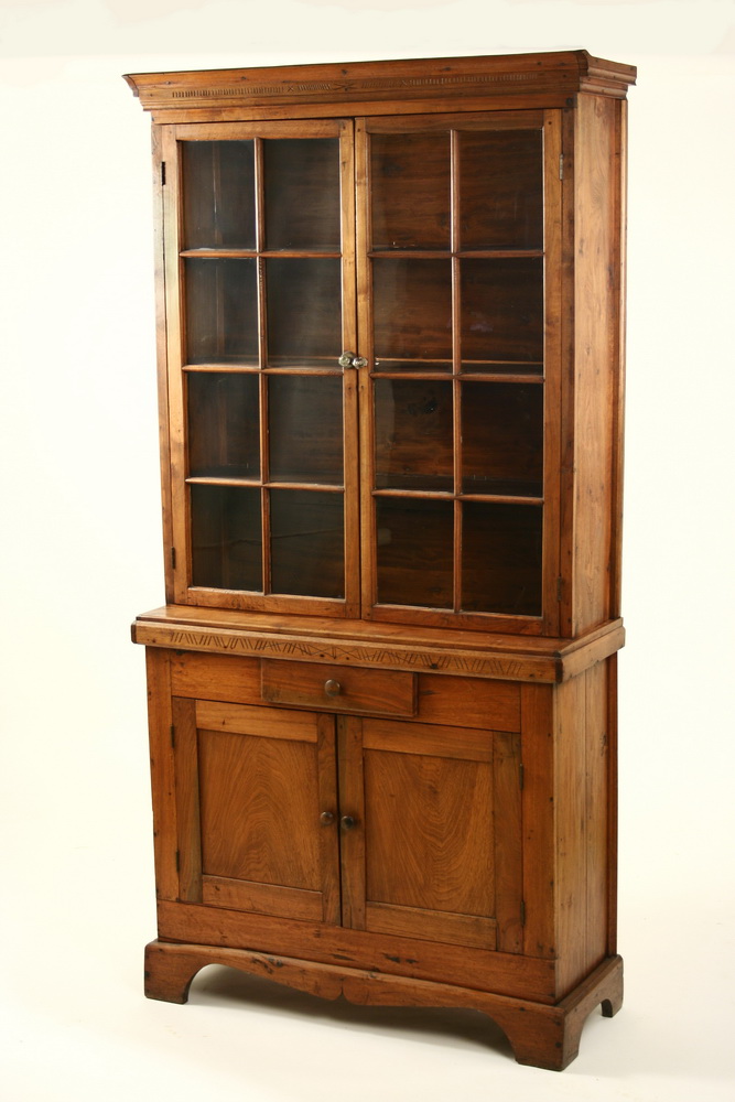 CUPBOARD - 19th c. Two-Part Walnut