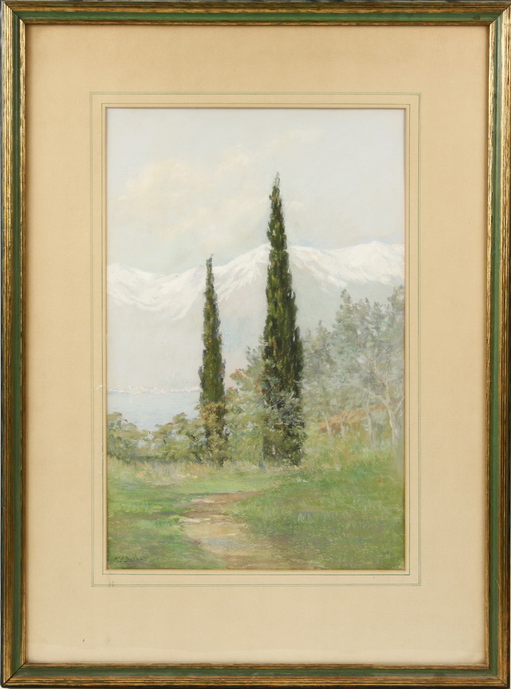 PASTEL - View of the Italian Alps