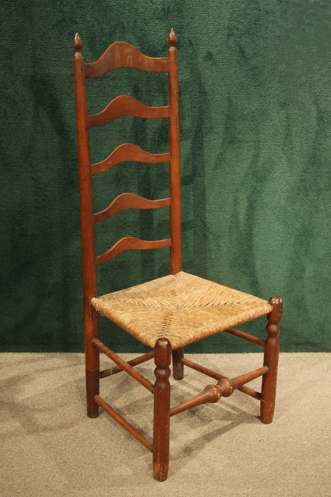 CHAIR 18th c ladder back side 162c2d