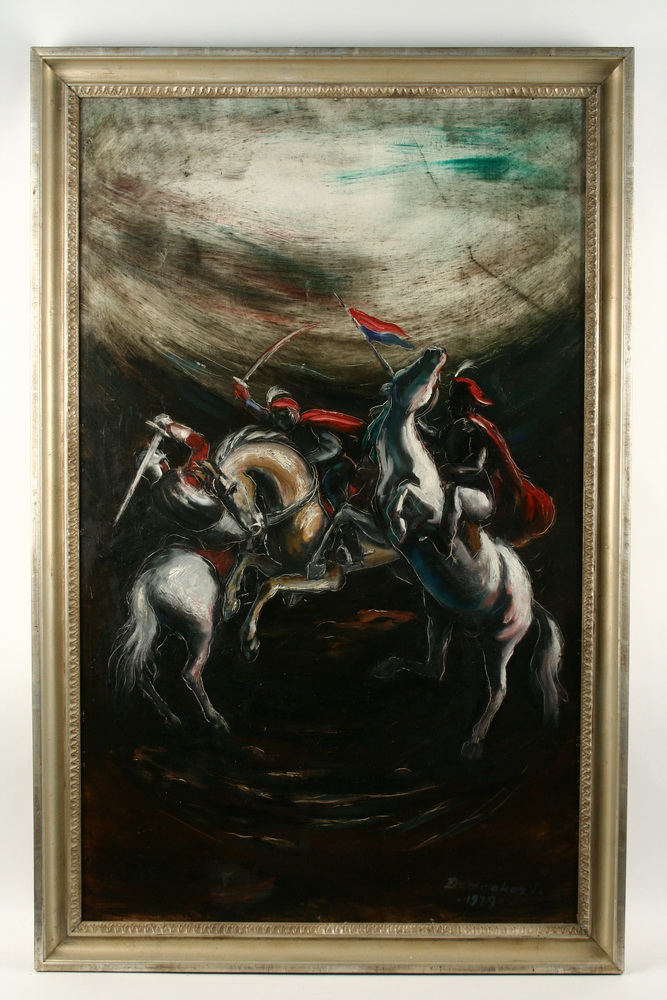 OIL ON MASO Cavalry Fight by 162c3c