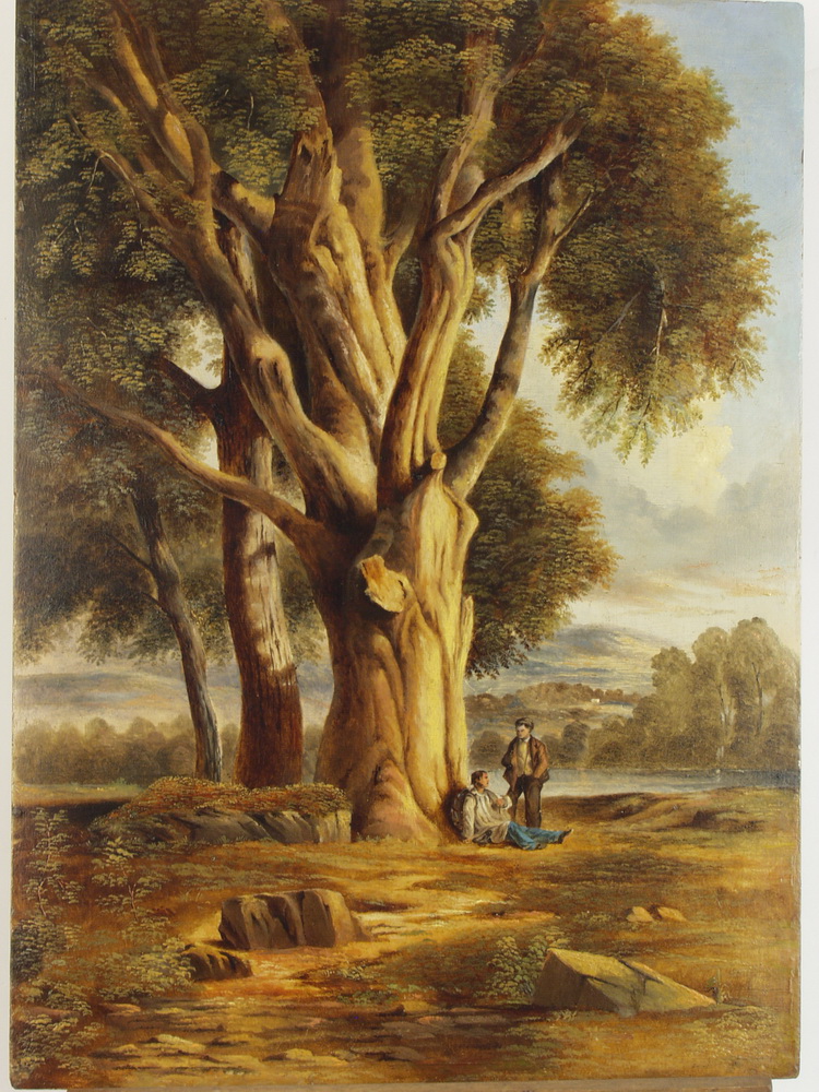 OOP- Rustic depiction of two men resting