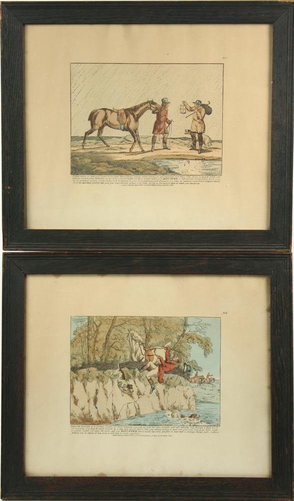 (5) BRITISH HUNTING PRINTS - Handcolored