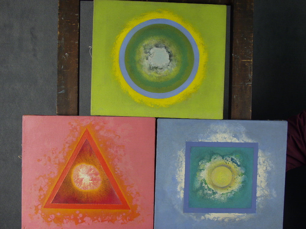 OOCS- Group of (3) abstract paintings