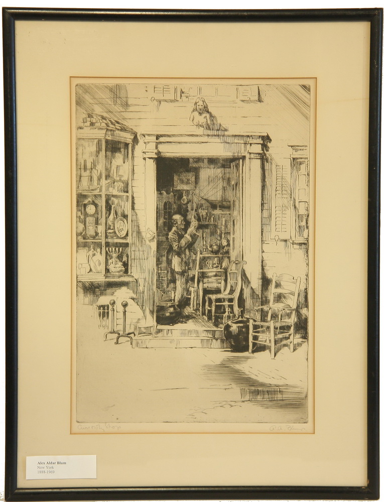 ETCHING - 'Old Curiosity Shop'