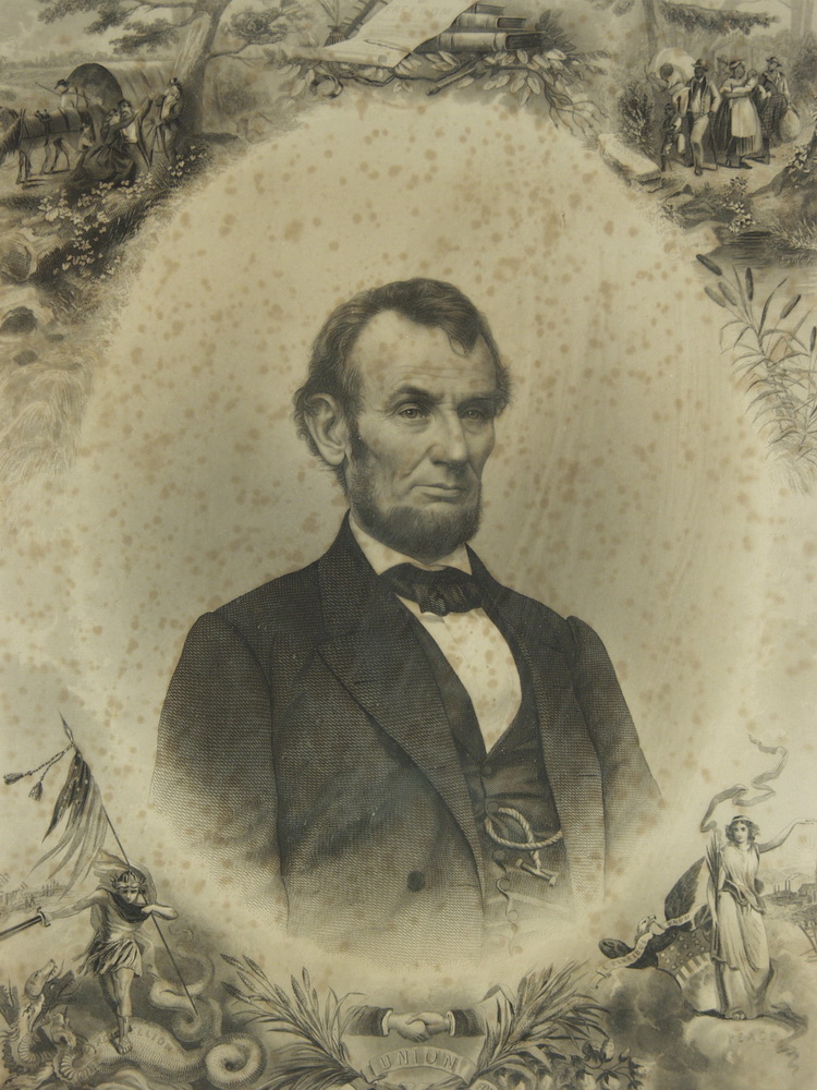 ENGRAVING - Memorial portrait of