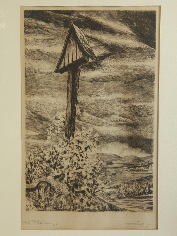 ETCHING - German Roadside Shrine