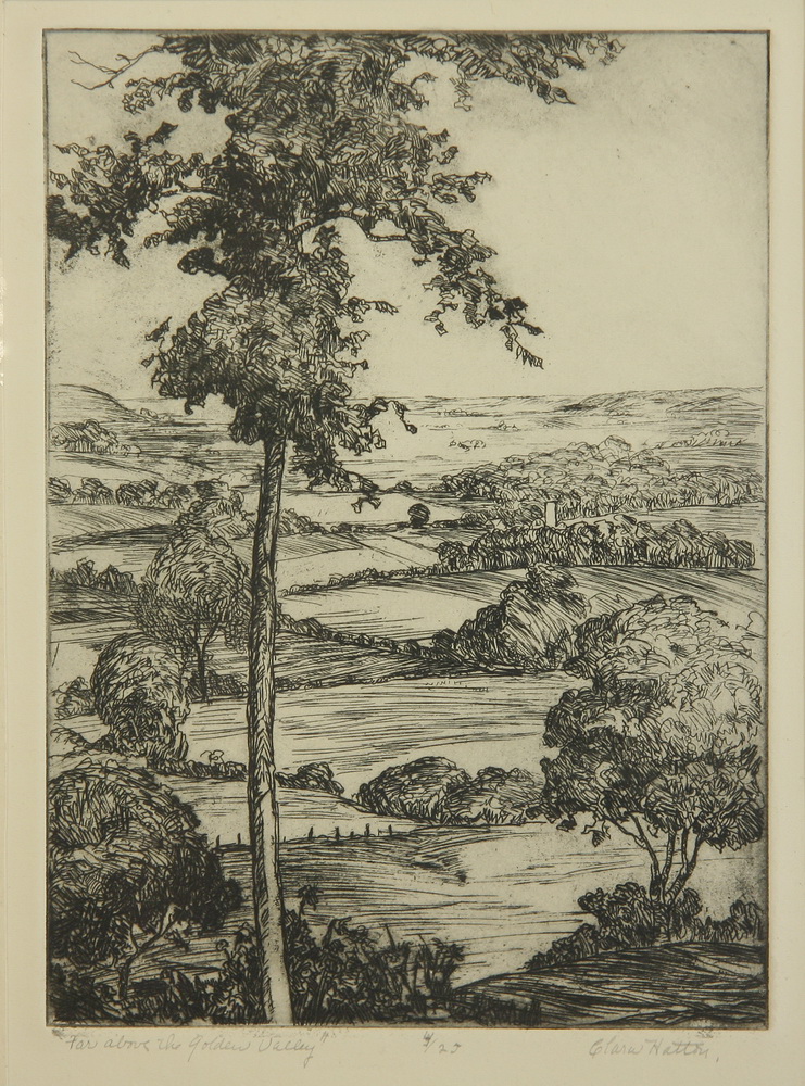 ETCHING - Captioned 'Far Above