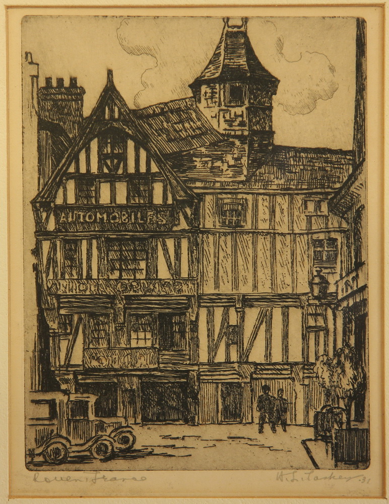 ETCHING Rouen France by Harry 162cd5