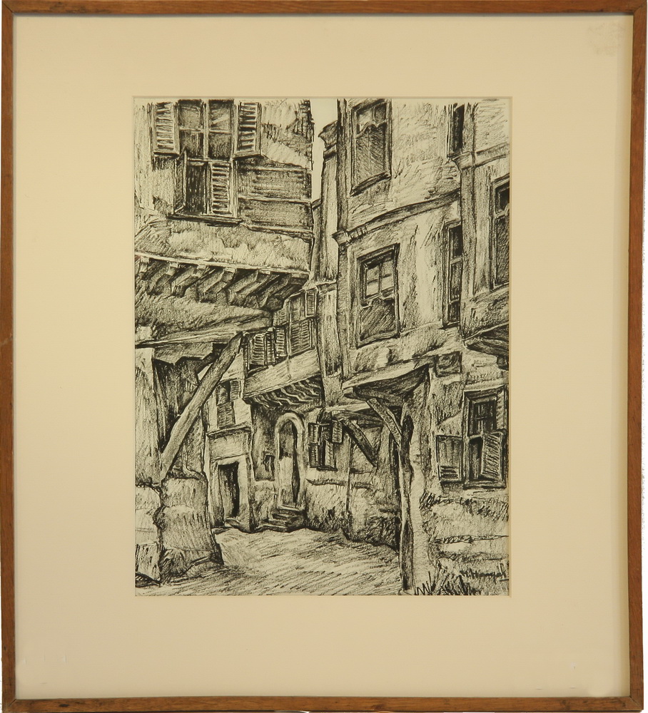 INK DRAWING Depicting village 162cdb