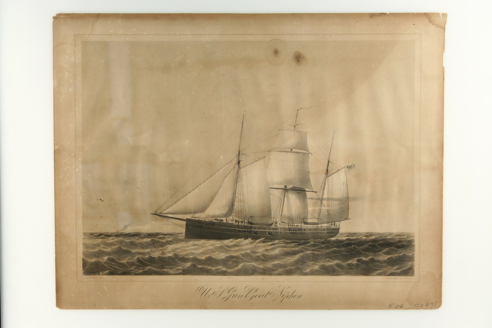 LITHO - US Gun Boat Nippon by SS