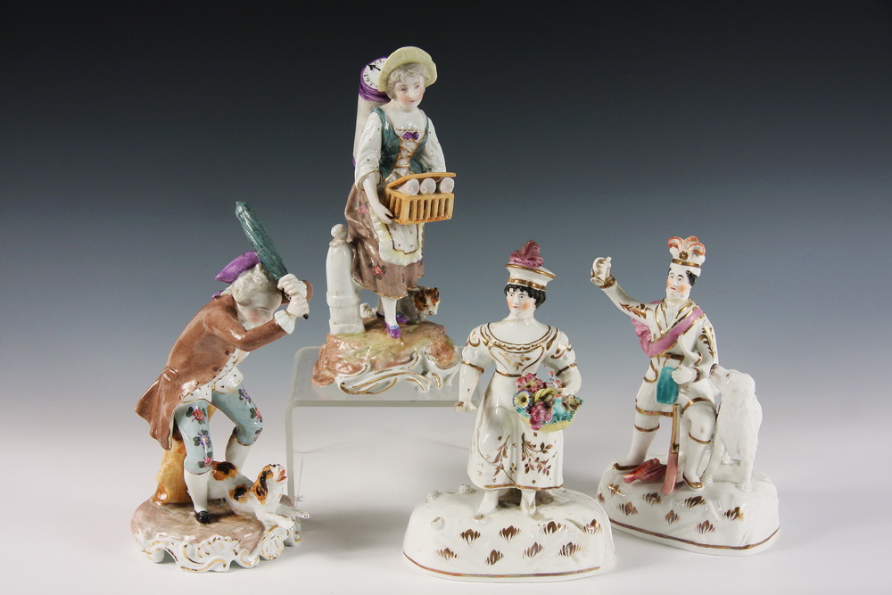  4 EARLY PORCELAIN FIGURES Two 162d2e