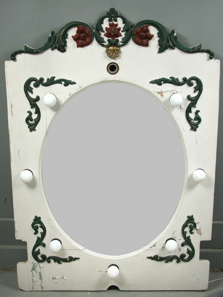 PAINTED CAROUSEL MIRROR 19th 162d47