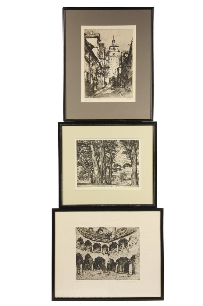 (3) ETCHINGS - Including: Vermont