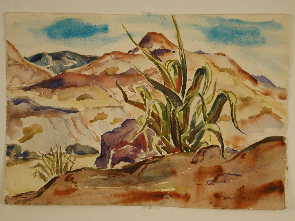 WATERCOLOR Circa 1930 WPA Southwestern 162d71