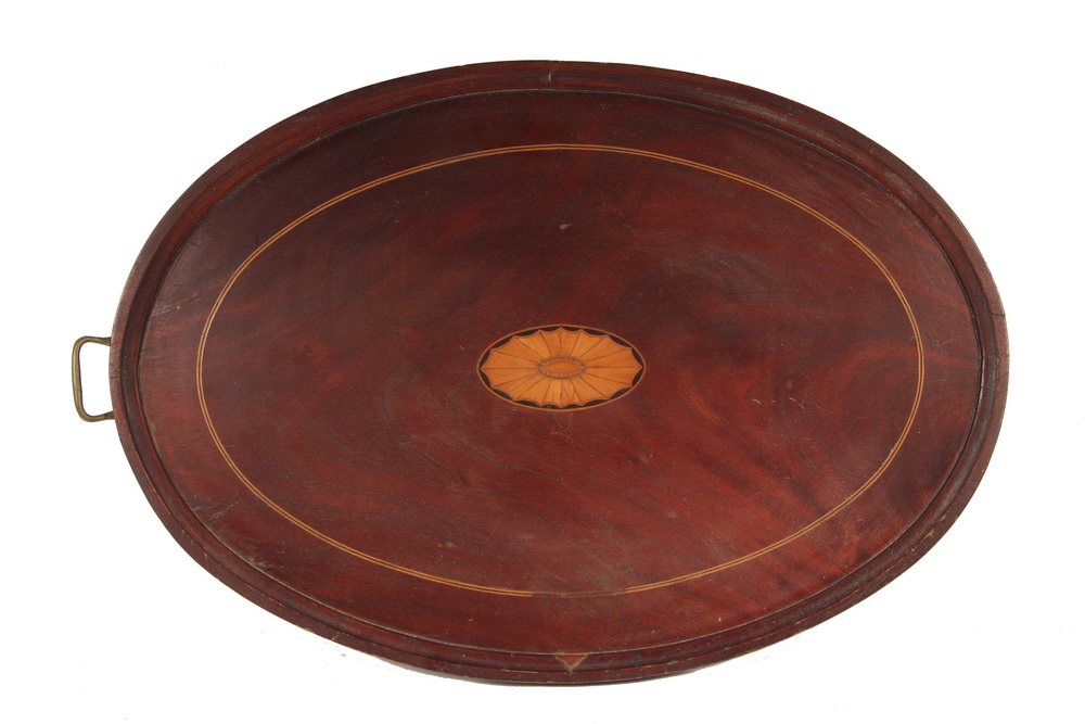 BUTLER S TRAY 2 handle oval inlaid 162dd4