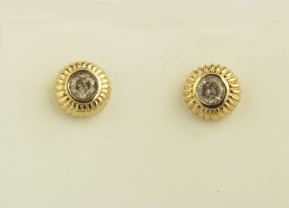 EARRINGS - Pair of 14K yellow gold