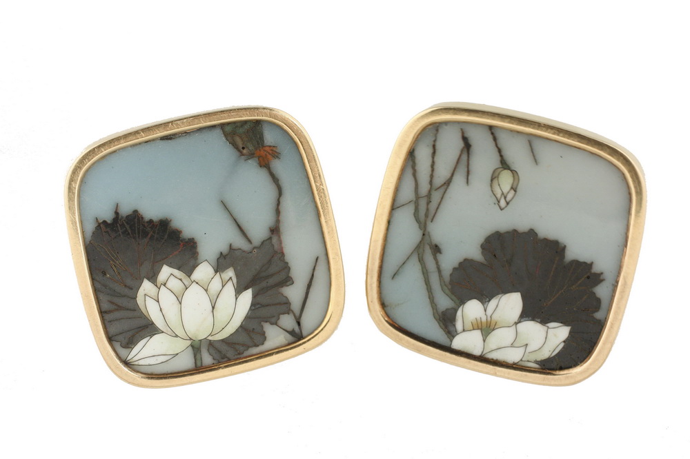 CUFFLINKS - Pair of 14K yellow gold