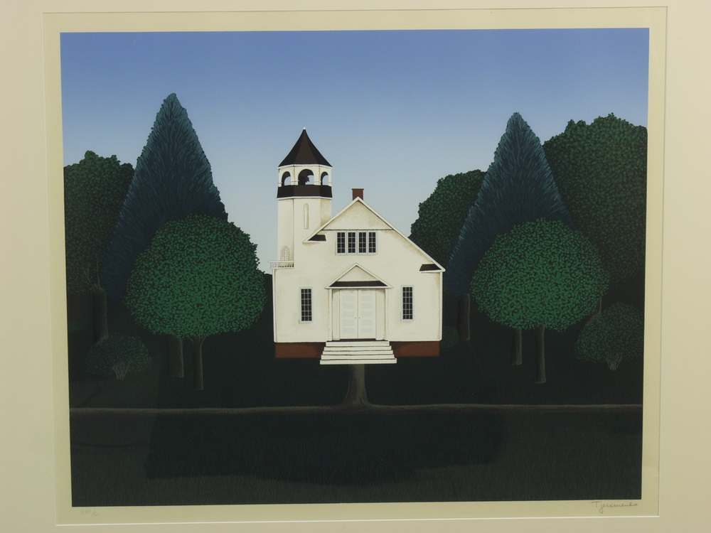 SERIGRAPH - Old White Church signed