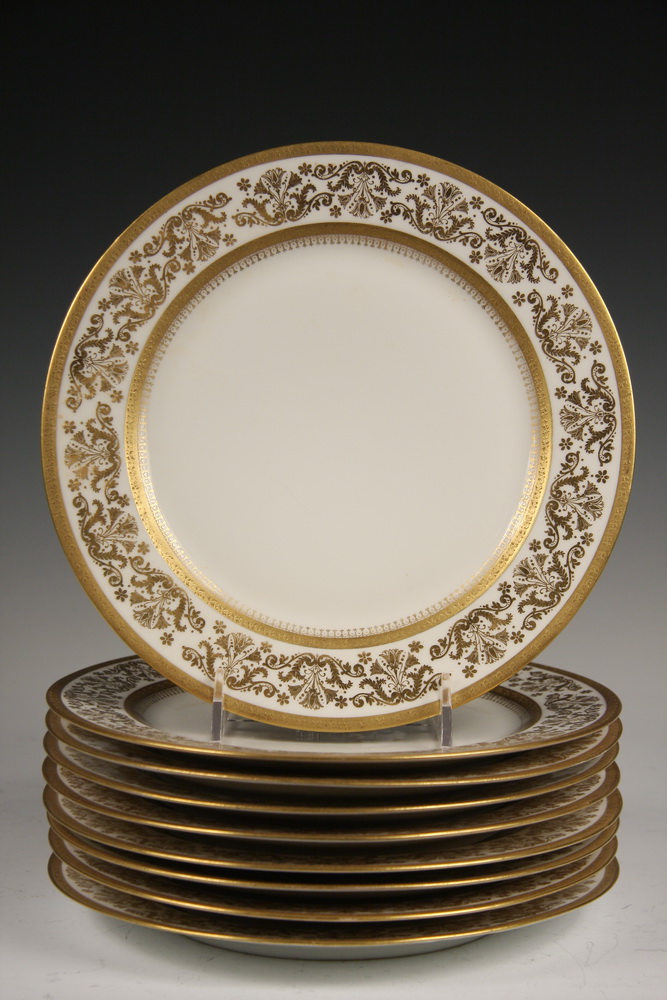 (9) LIMOGES PLATES - Nine LS&S