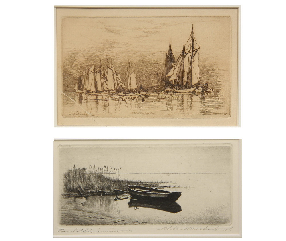 (2) ETCHINGS - Two Marine Etchings including: