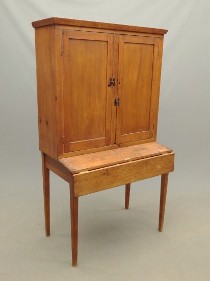 19th c. primitive two door desk
