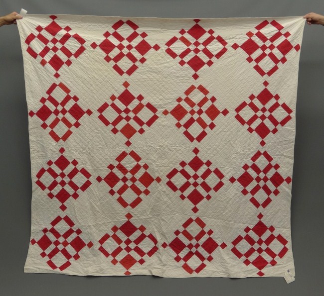 C 1900 Penna red and white geometric 162f83