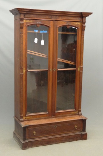 Victorian walnut two door single