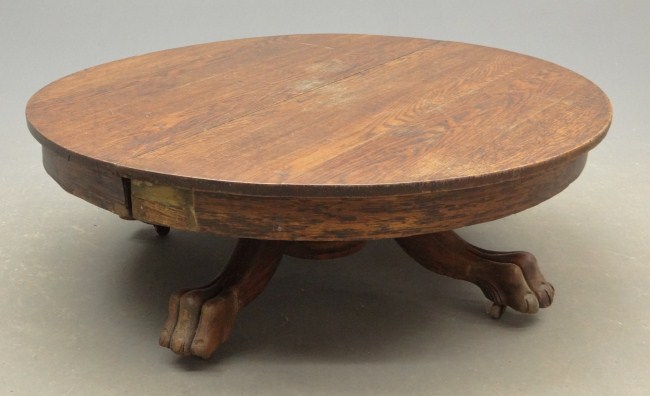 Victorian oak paw foot coffee table  162f92