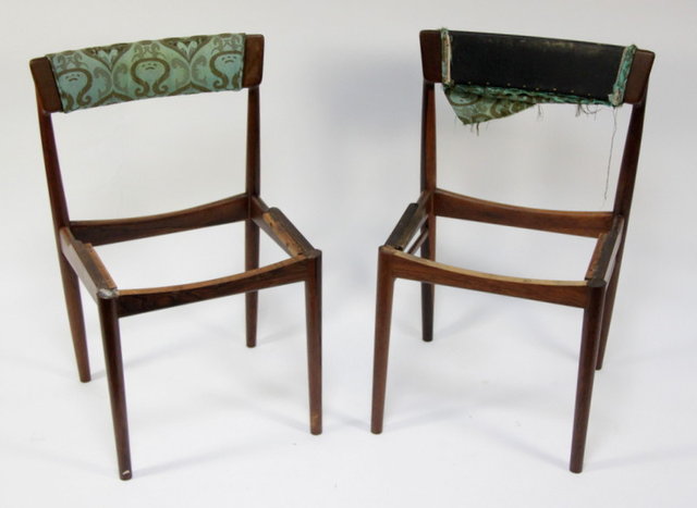 A set of eight rosewood dining chairs