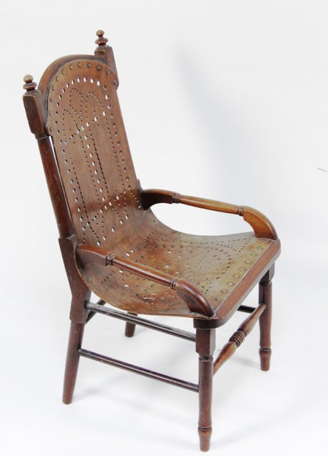 A Victorian child's chair with