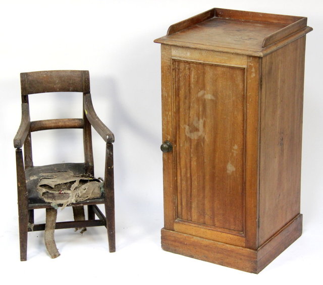 A bedside table and a child's chair