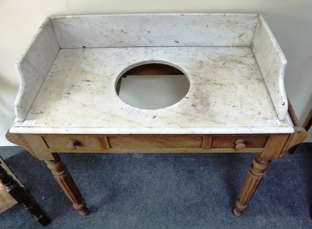 A stained pine washstand the marble 165af9