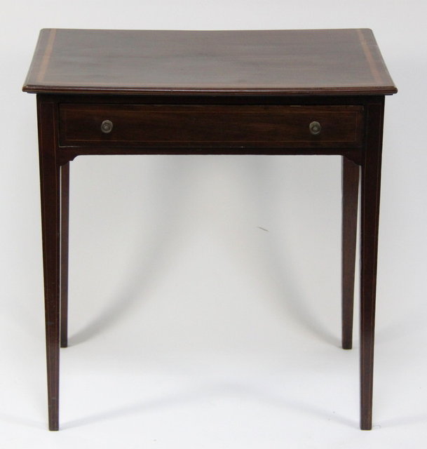 An Edwardian side table fitted