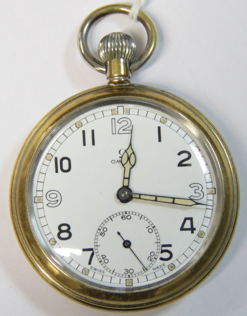 An Omega pocket watch with fifteen