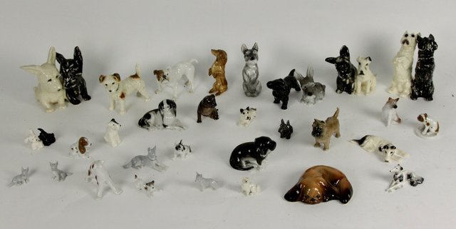A collection of thirty-one ceramic models